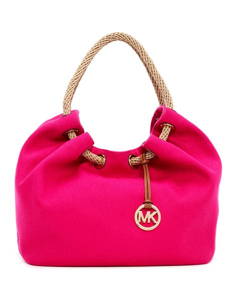 michael kors pink tote bags|Michael Kors large pink bag.